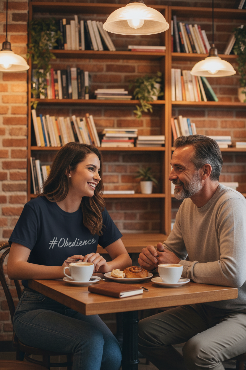 Obedience Tee – Coffee Shop Lifestyle