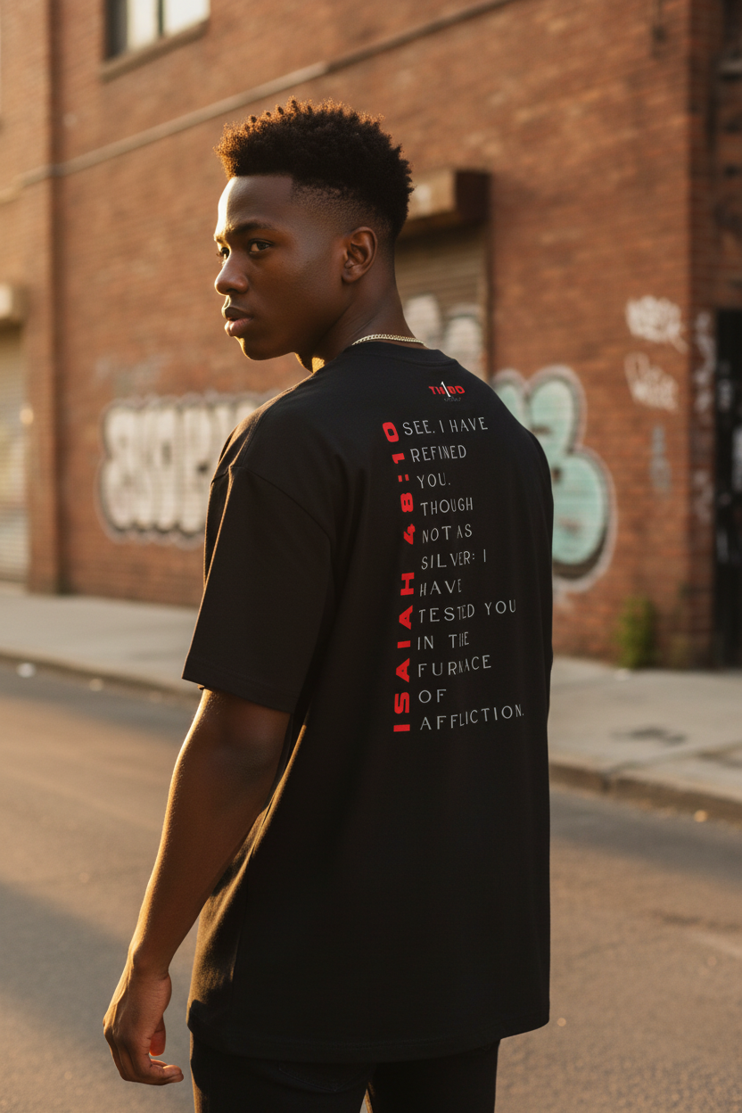 Refined Black Tee – Black Man Street Lifestyle