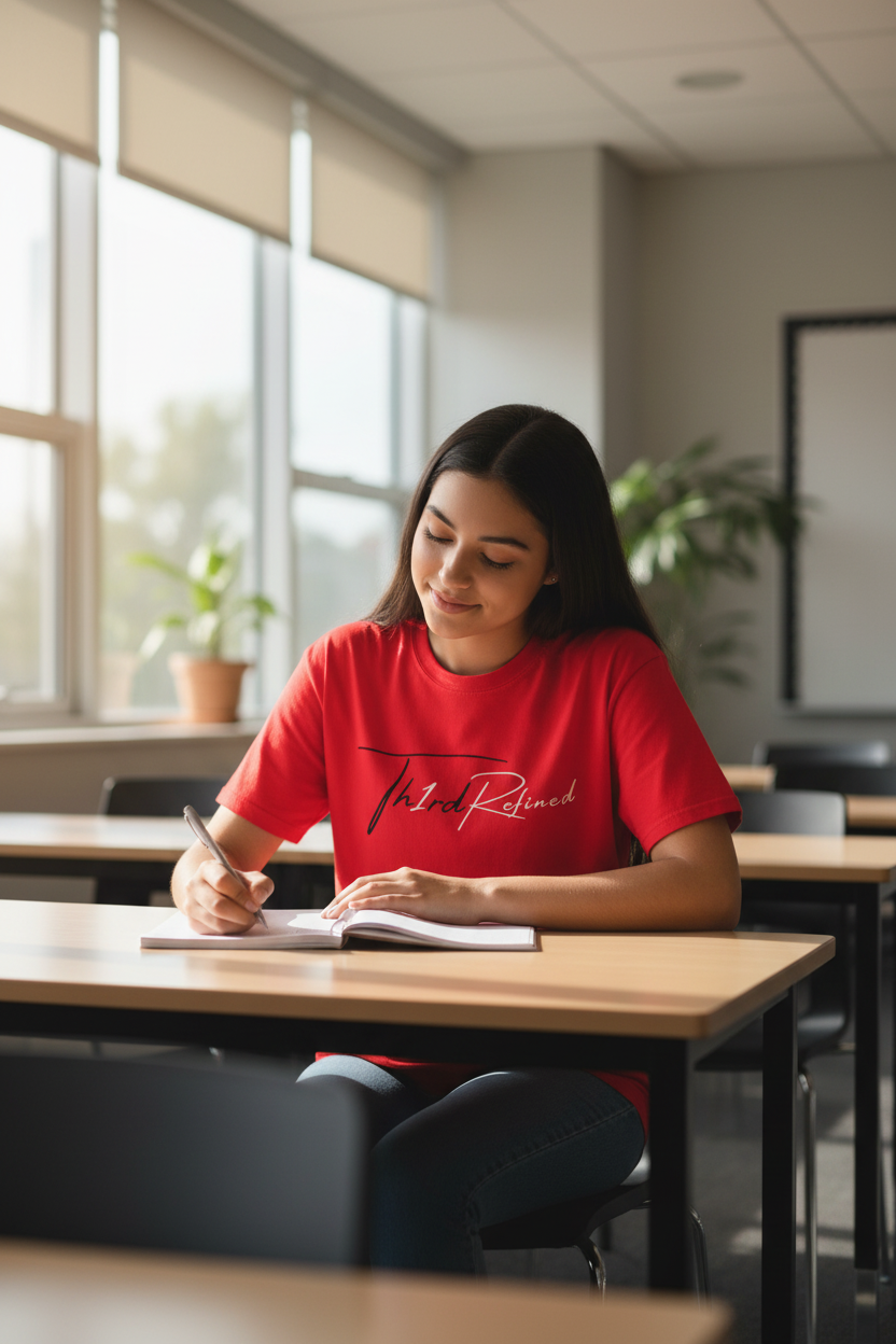 TH1RD Red Tee Lifestyle - Correct Design
