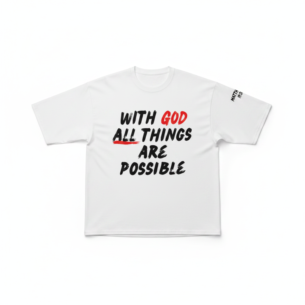With God Tee – Flat Lay