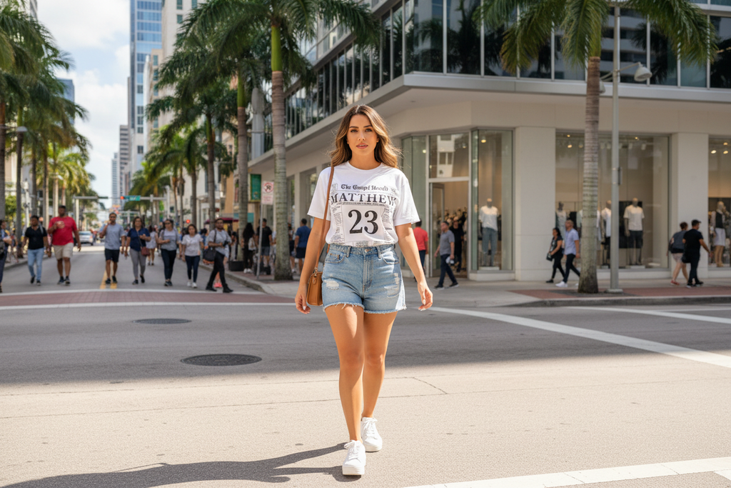Woe To You Tee (White) – Downtown South Miami