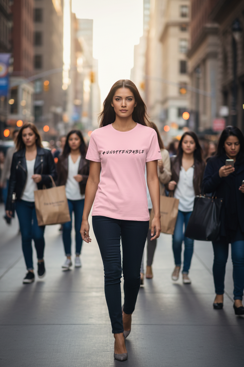 Women's Pink Unoffendable Tee Lifestyle